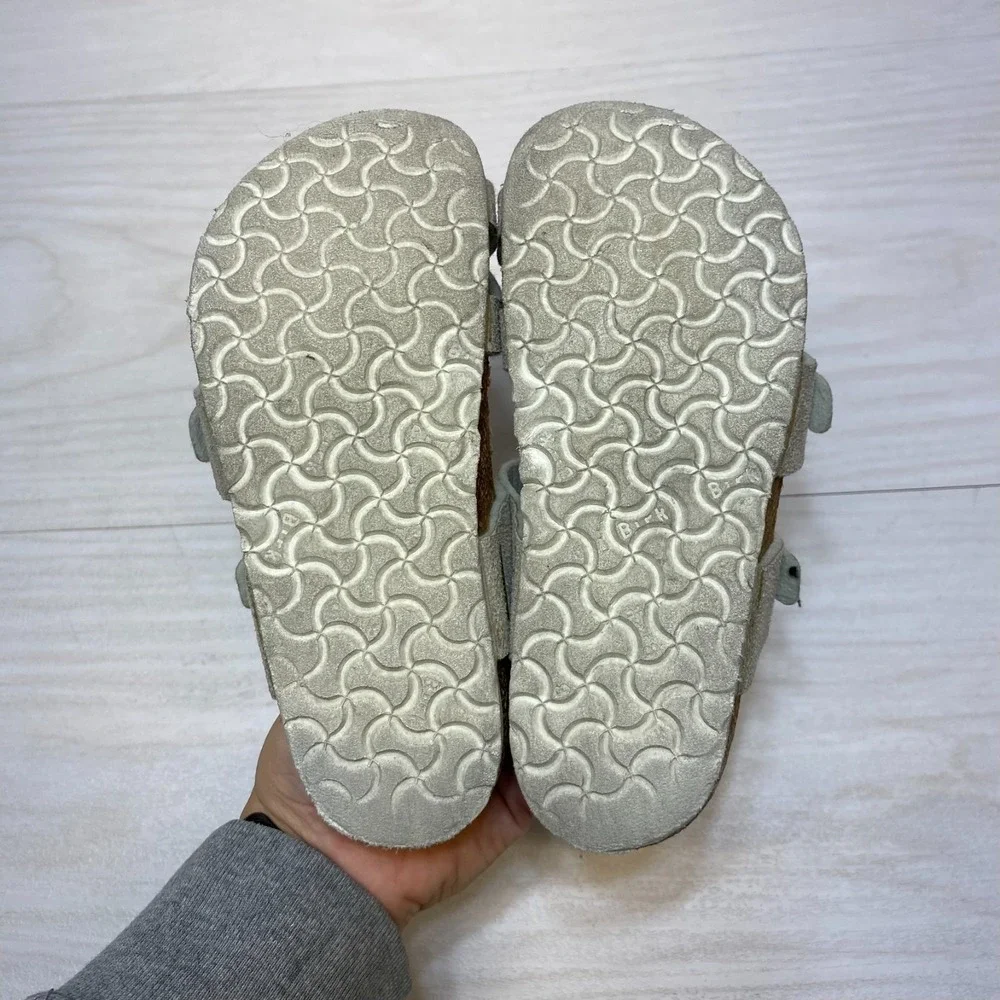 Birkenstock Mayari Sandals Girls 30 Metallic Silver Comfort Casual Outdoor